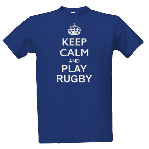 Tričko s potiskem Keep-calm-and-play-rugby