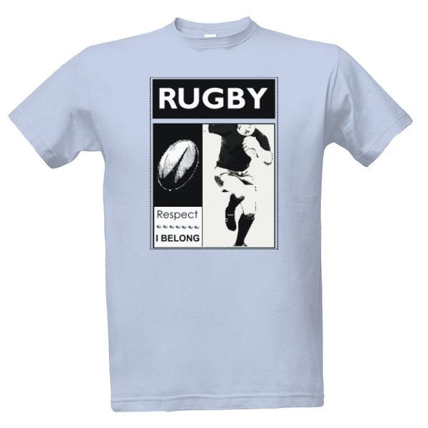 Tričko s potiskem Rugby respect